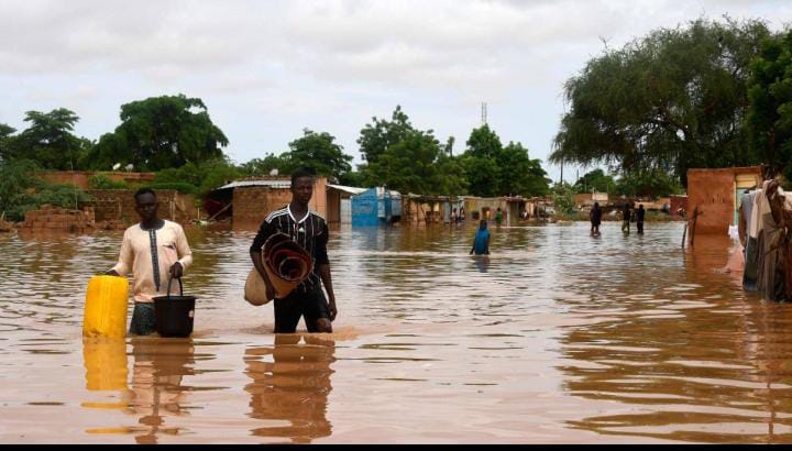 Commune d'Adjohoun: le village de Gangban sous l'eau